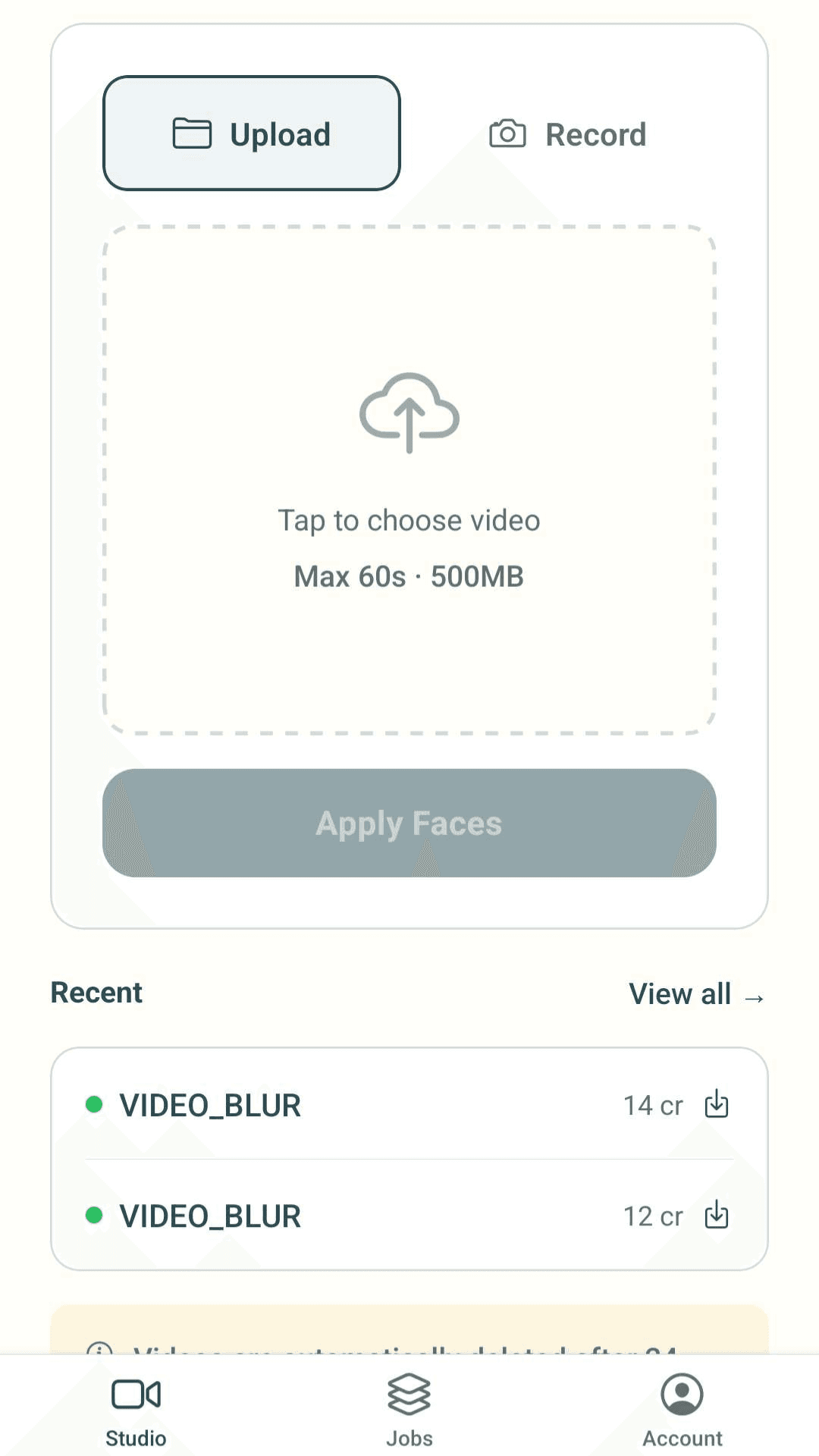 BGBlur on Android: license-style blur workflow on a phone