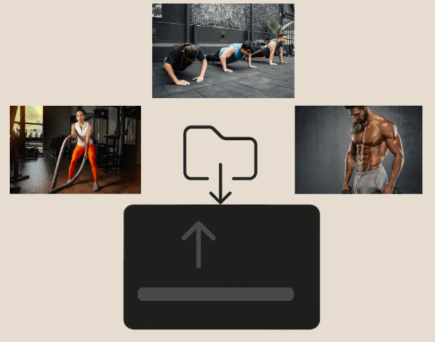 Batch Blur clip di fitness multipli