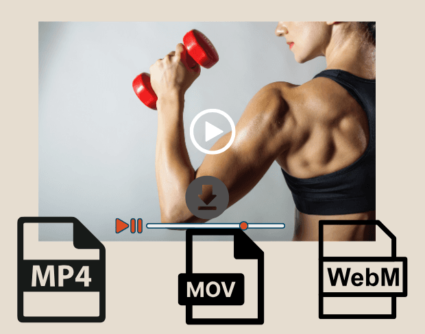 Esportazione video di forma fisica sfocato in formati multipli