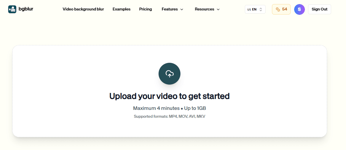 Upload MP4 video file to blur sensitive faces and regions online in browser