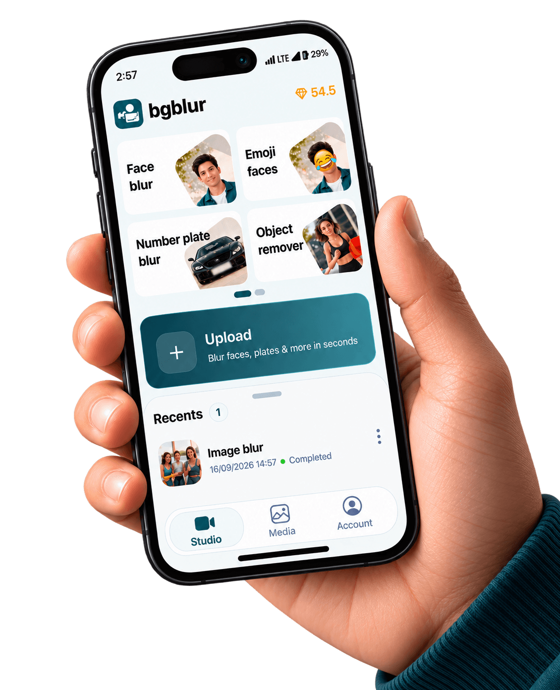 BGBlur mobile app blurring faces, license plates and objects in photos and videos