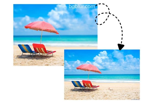 Remove items from video or photos without cropping