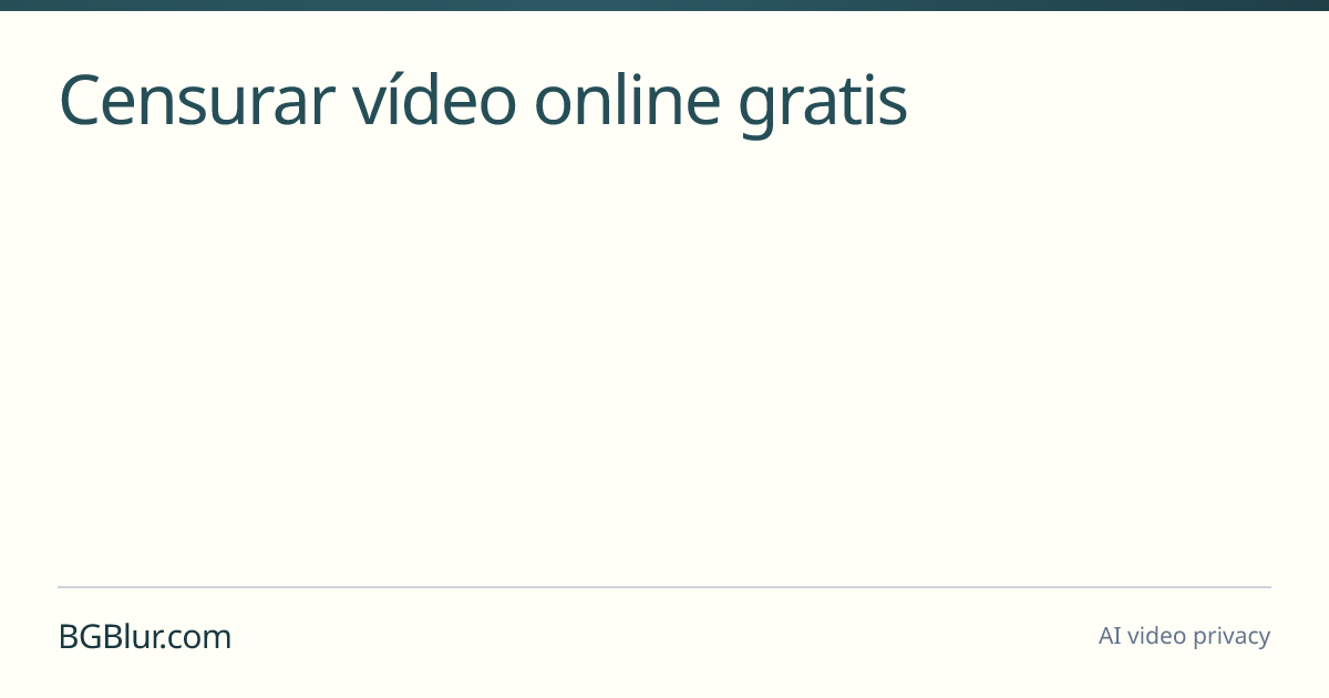 Censurar vídeo online gratis