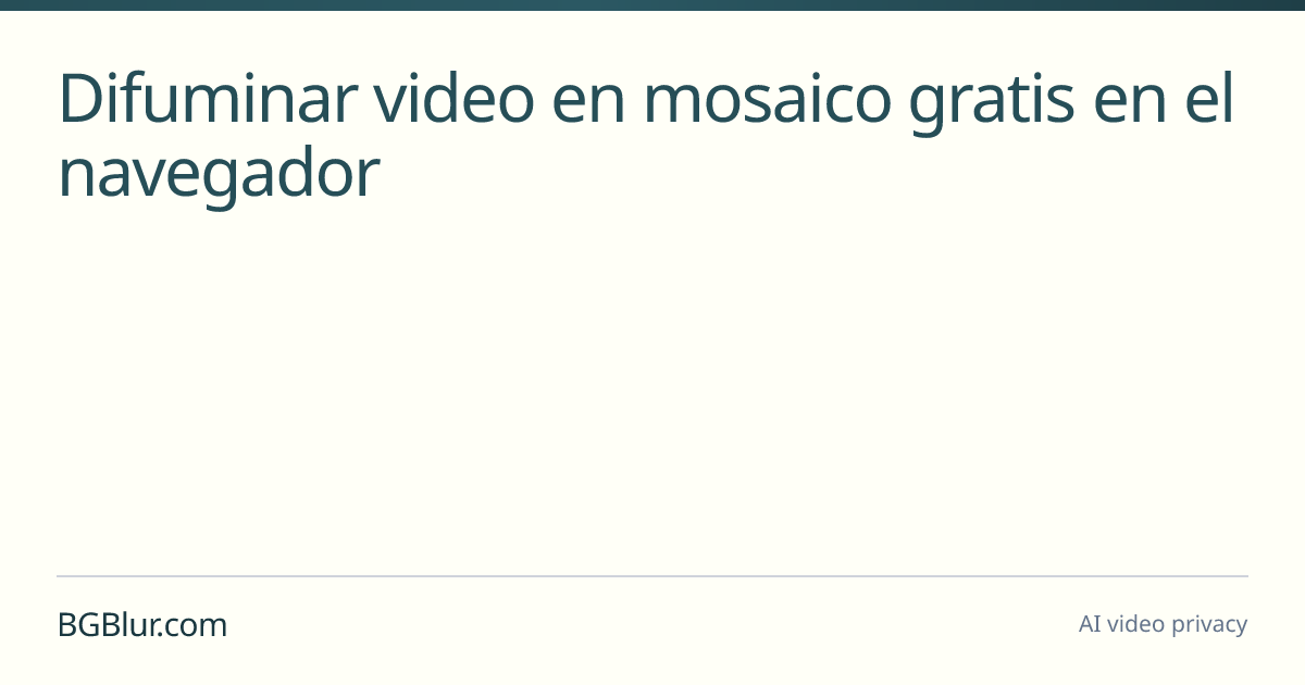 Difuminar video en mosaico gratis en el navegador