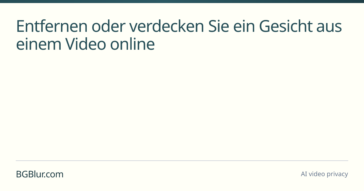 Entfernen oder verdecken Sie ein Gesicht aus einem Video online