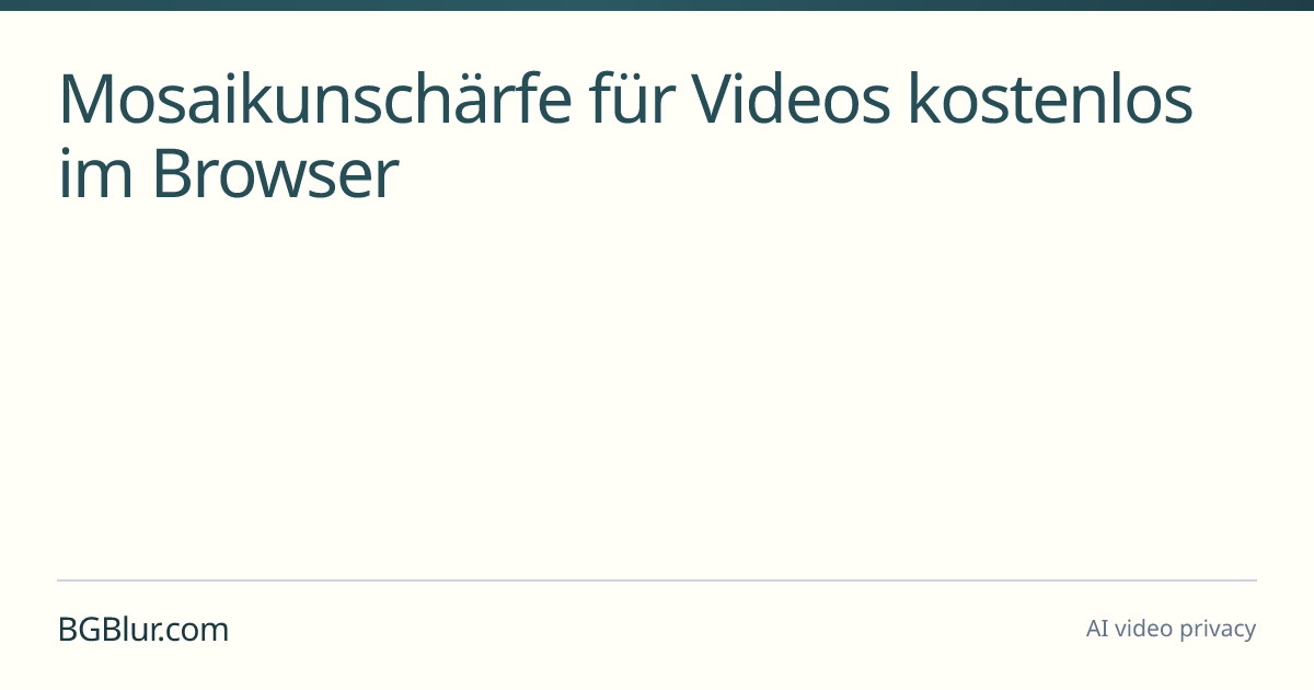 Mosaikunschärfe für Videos kostenlos im Browser