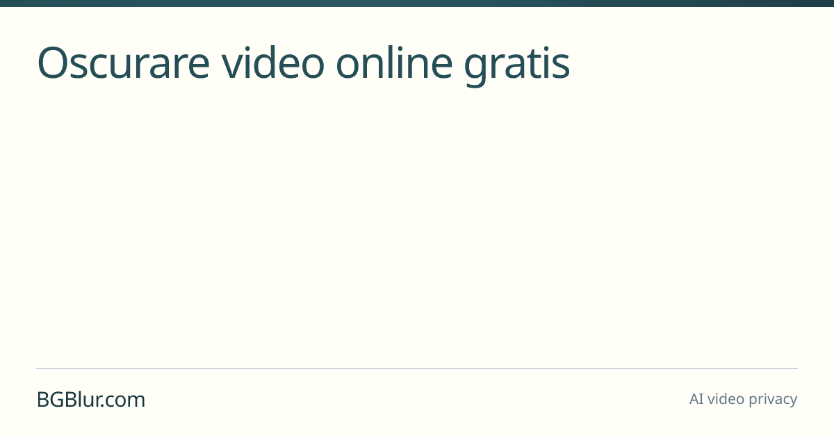 Oscurare video online gratis