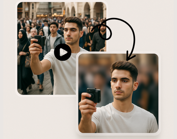Remove video background with AI—no green screen needed. Add virtual, transparent, or custom backgrounds instantly.