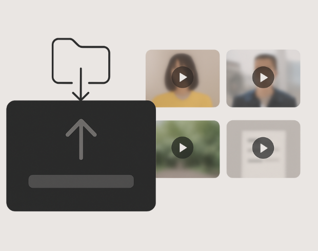 Bulk upload videos for batch background removal: man meditating, car, dog, child, auto background remover for creators.