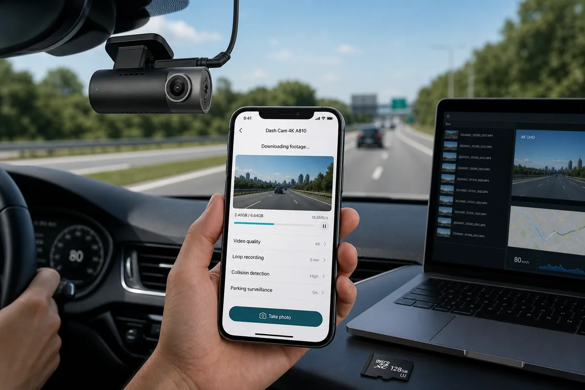 Come scaricare video 70mai Dashcam: app WiFi, scheda SD e metodi cloud per salvare filmati con consigli su viso, targa e sfocatura dello sfondo | BGBlur