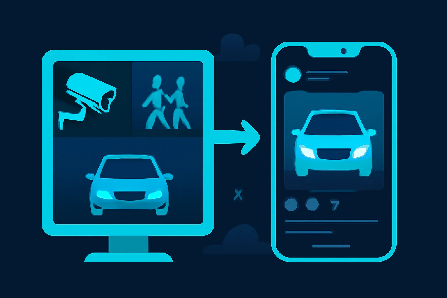 Security footage being published to social media with the license plate blurred before publishing