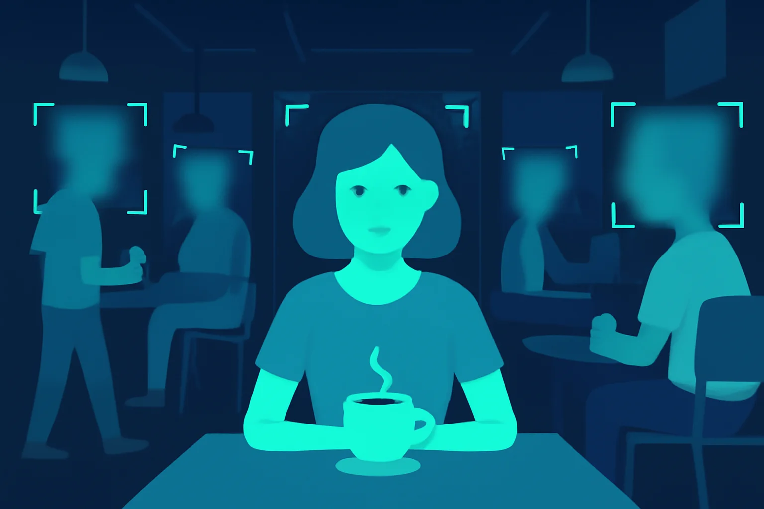 Blurring bystander faces in smart glasses footage before publishing