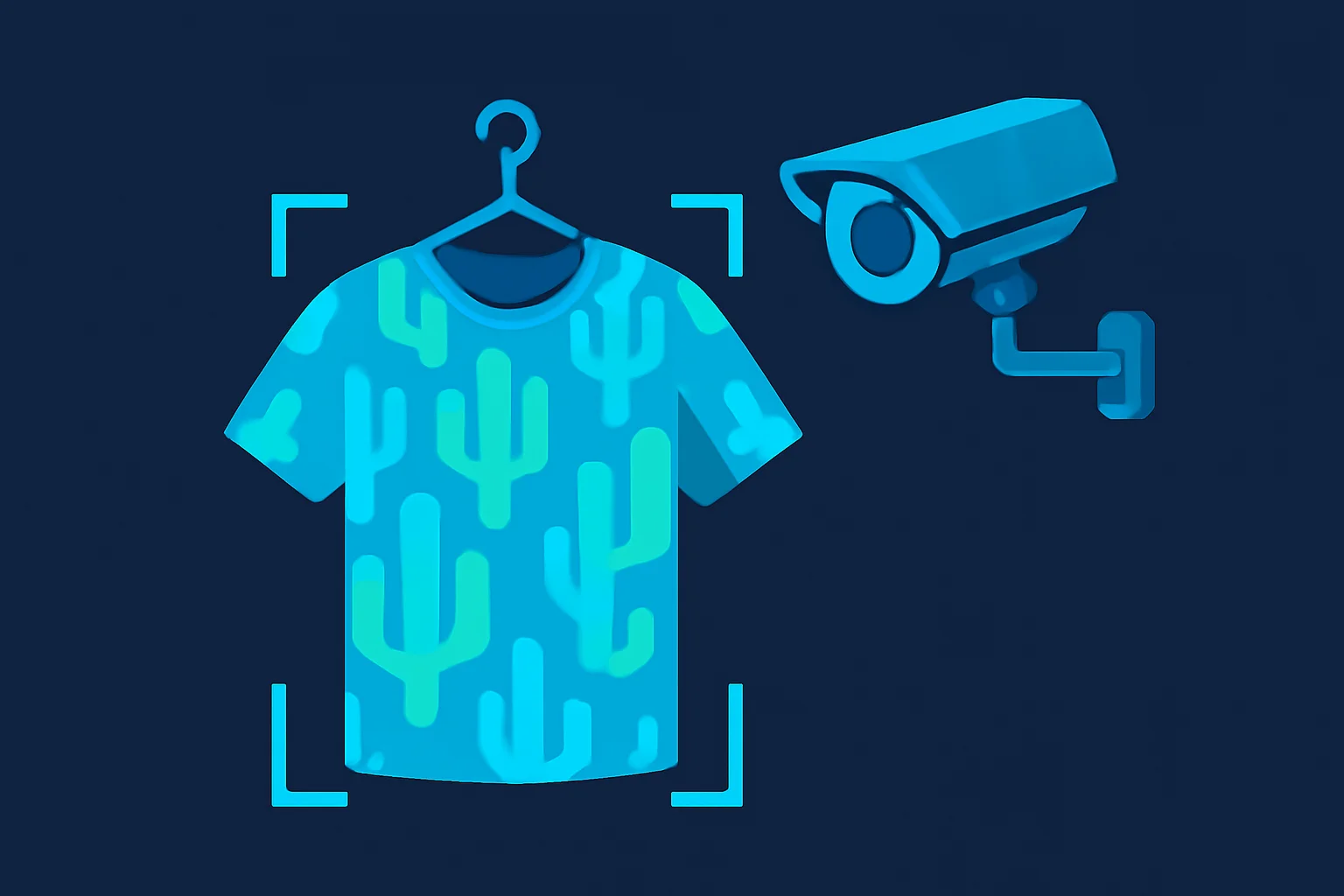 Digital camouflage adversarial shirt concept illustration