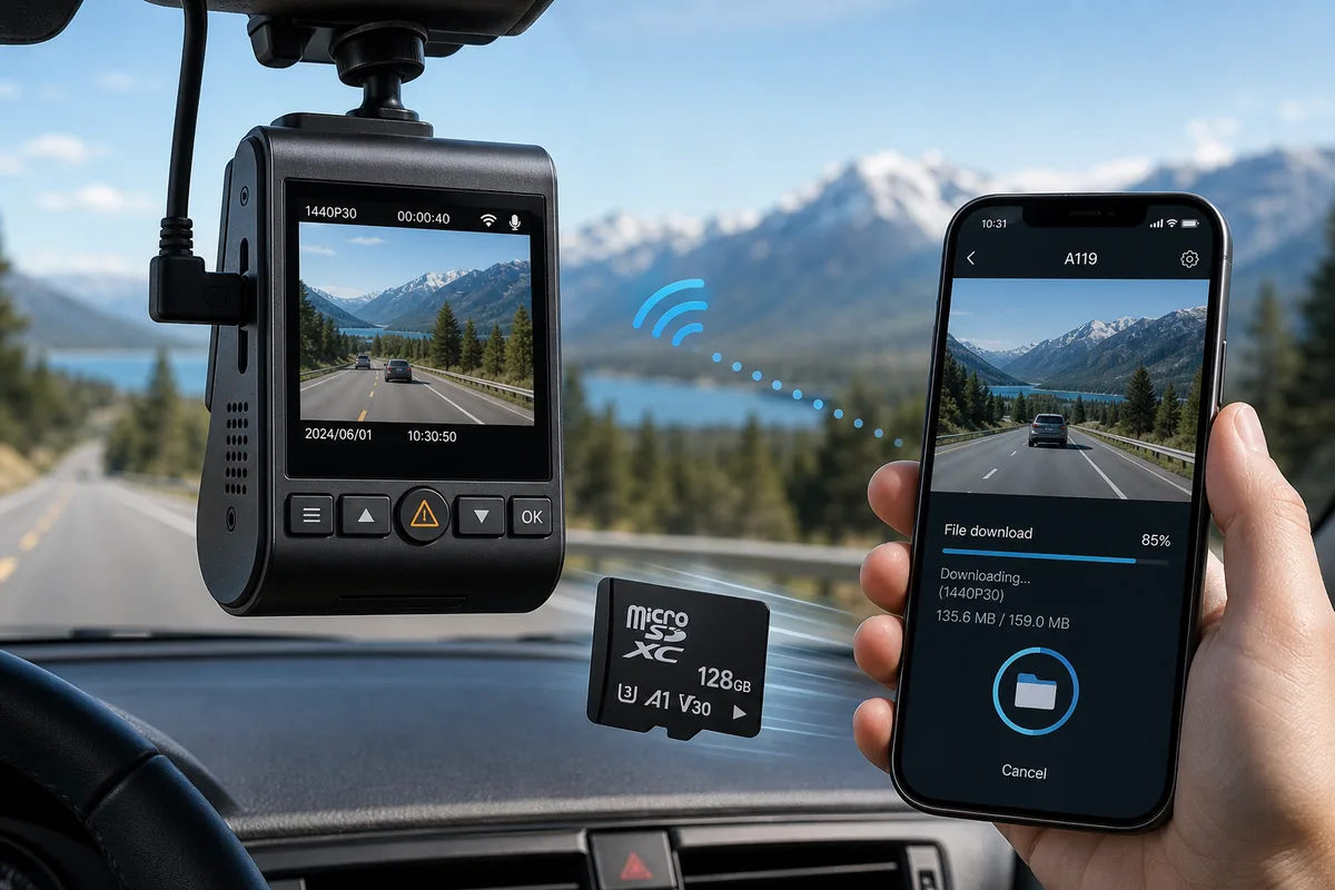 كيفية تنزيل فيديوهات VIOFO Dashcam عبر WiFi وبطاقة SD وUSB