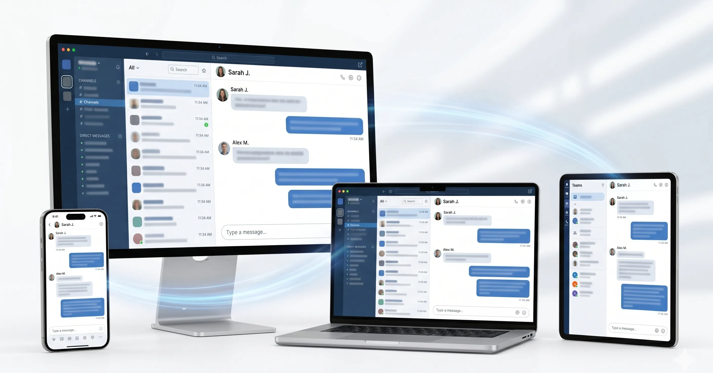 Blur chat conversations on mobile and desktop – multi-device support
