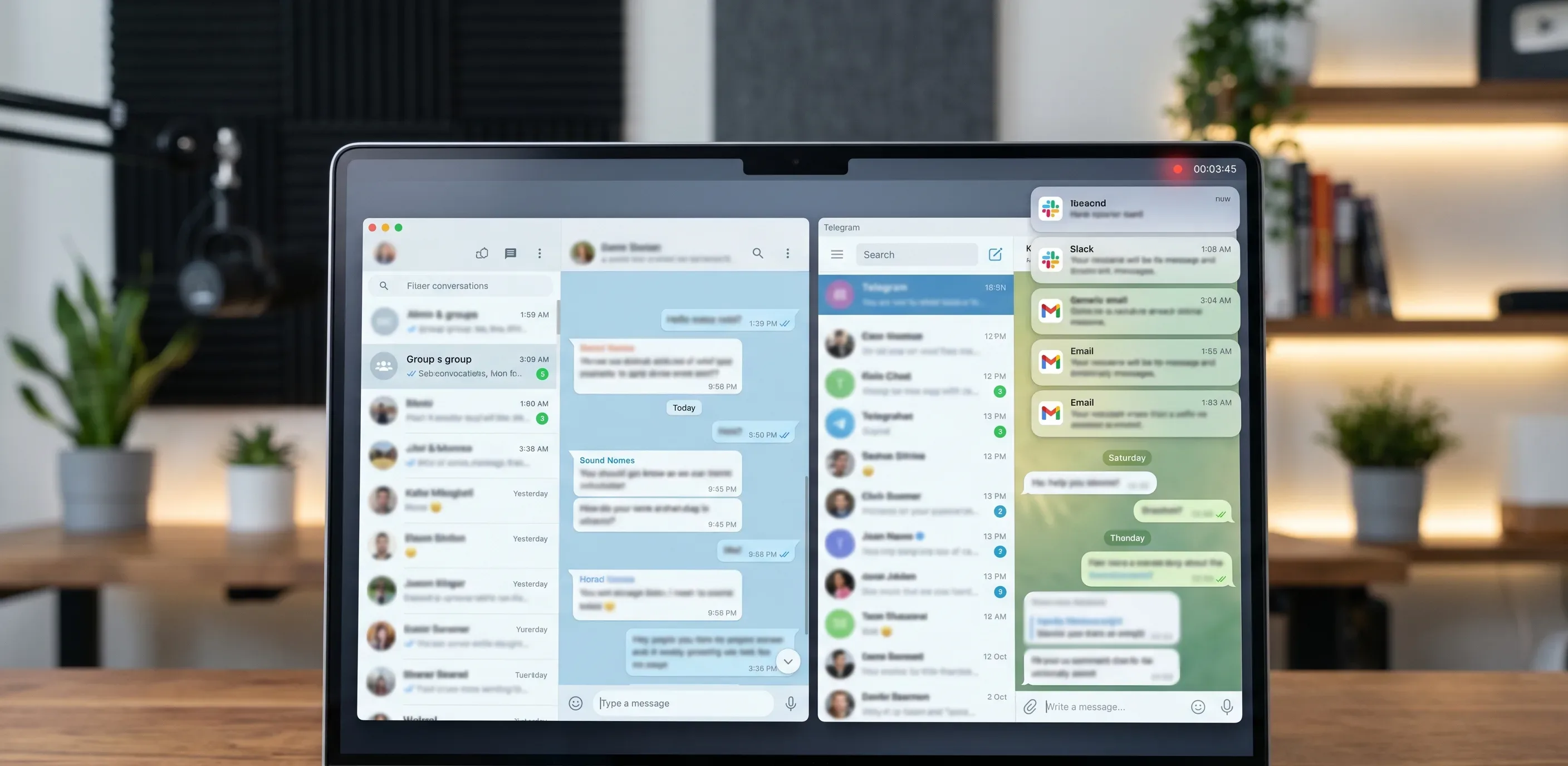 Blur WhatsApp and Telegram chat messages in screen recording