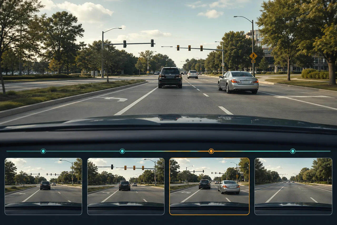 Create a Chronological Summary of the Driving Event — AI Dashcam Footage Analyzer